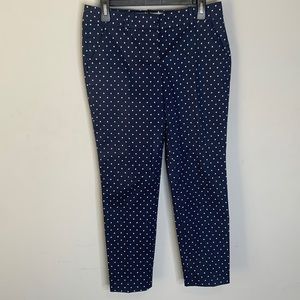 J crew cafe Capri navy white polka dot Capri pants 2